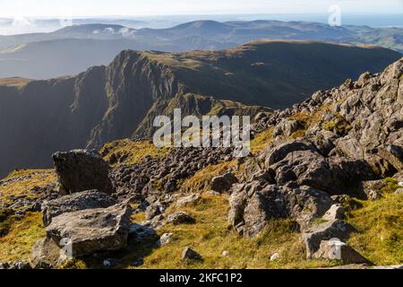 Blick auf craig cau von Cader Idris Stockfoto