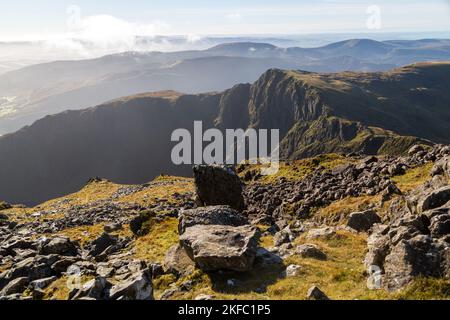 Blick auf craig cau von Cader Idris Stockfoto