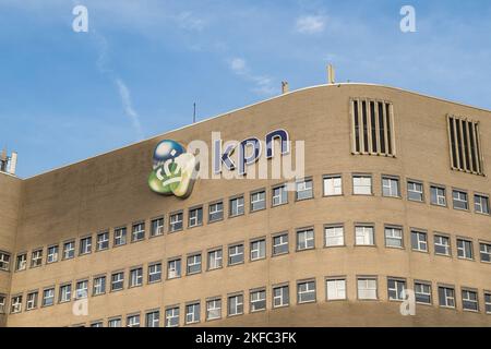 Niederländische Städte - Groningen. Im Bild: KPN-Bürogebäude, vom Emmaviadukt aus gesehen, Groningen, Niederlande. ANP / Hollandse Hoogte / Marcel Berendsen niederlande Out - belgien Out Stockfoto