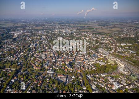 Luftaufnahme, Stadt, Stadtkirche in der Altstadt, Blick über Unna, Unna, Ruhrgebiet, Nordrhein-Westfalen, Deutschland, Altstadt, Gotteshaus, DE, Europa, Fait Stockfoto