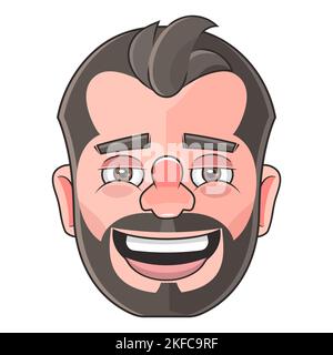 Arabischer Geschäftsmann-Charakter. Unterschiedliche Posen und Emotionen. Vektorgrafik in einem flachen Stil Stock Vektor