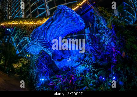 Avatar – das Erlebnis im Clouds Forest, Gardens by the Bay, Singapur. Stockfoto