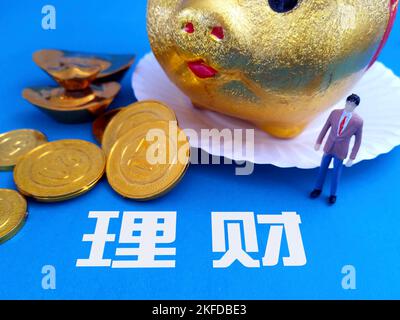 SUQIAN, CHINA - 18. NOVEMBER 2022 - finanzielle Illustration: Fund Management, Suqian City, Jiangsu Province, China, 18. November, 2022. Stockfoto