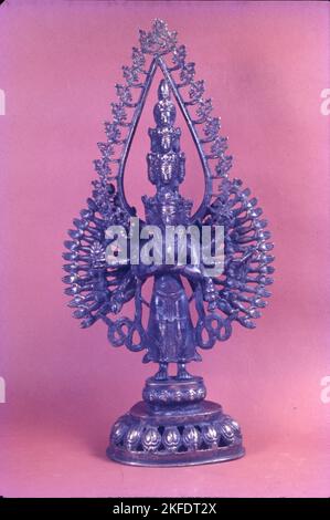 Brass Idol von Lord Surya (Sonnengott), Indien Stockfoto