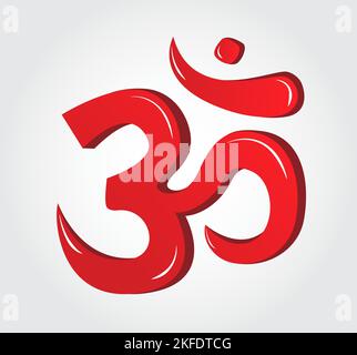 Om Isoliert Hindu Religiöses Symbol Glücklich Diwali Indische Spirituelle Illustration Zeichen Stock Vektor