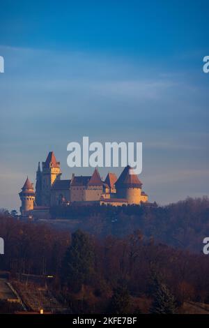 Schloss Kreuzenstein in Niederösterreich, Österreich Stockfoto