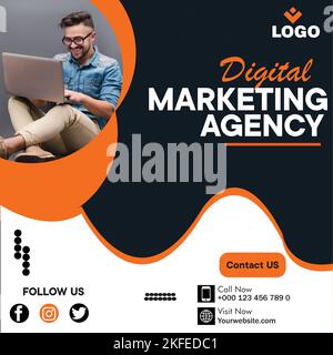 Business Corporate Social Media Post Vollständig Editierbare Vorlage Für Digital Marketing Agency Stock Vektor