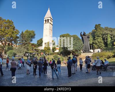 Grgur Ninski Statue in Split Kroatien Halt auf einer Wikingerfahrt auf dem Mittelmeer Stockfoto