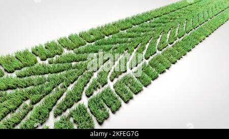 Reifenpanne wie Gras Stockfoto