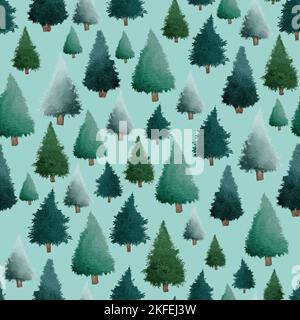 Grüne Weihnachtsbäume Stockfoto