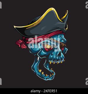 Skull Illustration Artwork Voll Bearbeitbare Vorlage Stock Vektor