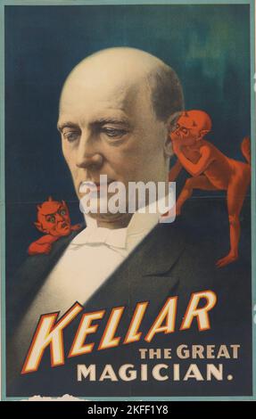 Kellar, der große Magier, c1894. [Herausgeber: Strobridge Litho Co.; Ort: Cincinnati, Ohio] Stockfoto