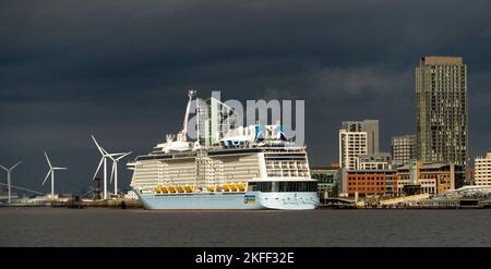 "Hymne der Meere" Liverpool Riverfront Stockfoto