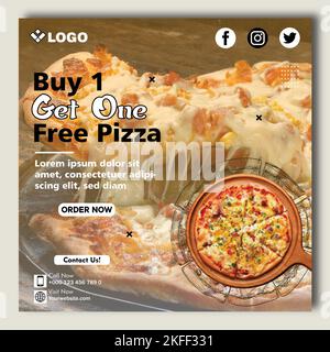 Business Corporate Social Media Post Template Für Pizza Restaurant Stock Vektor