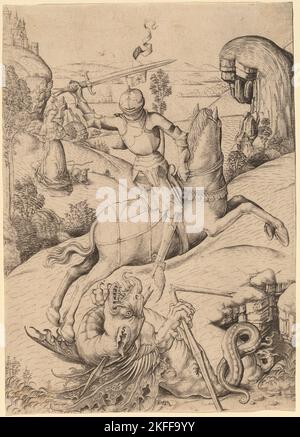 St. George und der Drache, c. 1480/1490. Stockfoto