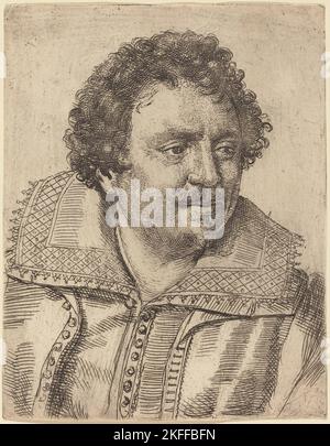 Ein Mann mit Schnurrbart und Ziegenbart, nach rechts, 1620s. Stockfoto