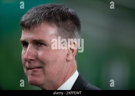 Dublin, Irland. 17.. November 2022. Dublin, Irland, November 17. 2022 Republic of Ireland Manager Stephen Kenny vor dem internationalen Freundschaftsspiel zwischen der Republik Irland und Norwegen im Aviva Stadium in Dublin, Irland Dan O' Connor (Dan O' Connor/SPP) Quelle: SPP Sport Pressefoto. /Alamy Live News Stockfoto