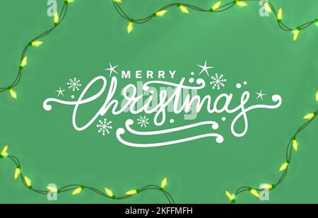 Frohe weihnachten und ein glückliches neues Jahr, Weihnachtsbanner. Vektorgrafik Stock Vektor