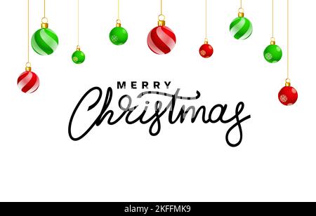 Frohe weihnachten und ein glückliches neues Jahr, Weihnachtsbanner. Vektorgrafik Stock Vektor