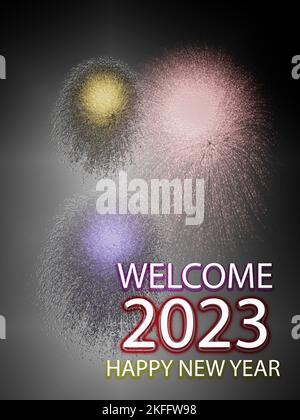 2023 : GLÜCKLICHES NEUES JAHR Stockfoto