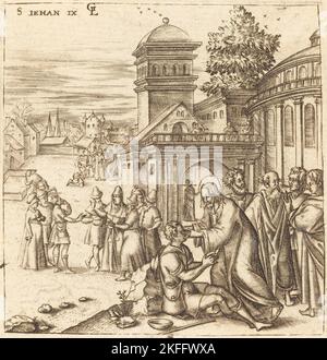 Ein Mann geboren Blind erhält Anblick, wahrscheinlich c. 1576/1580. Stockfoto