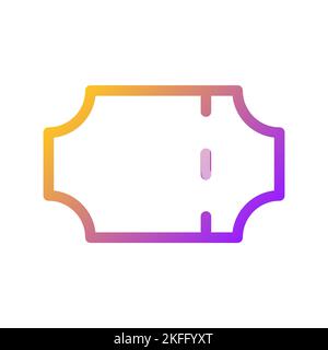 Symbol für die lineare benutzeroberfläche für die Ticketbuchung mit perfektem Gradient Stock Vektor