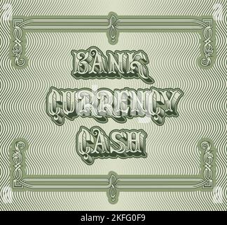 Vektor finanzielle Schriftzüge, Rahmen und Ornamente. EPS-8 durch Gruppen und Ebenen getrennt für eine einfache Bearbeitung. Stock Vektor