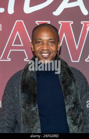 J. August Richards nimmt am 17. November 2022 an DER BET+ 'Holiday Hideaway' Los Angeles Premiere im Miracle Theatre, Inglewood, CA Teil Stockfoto