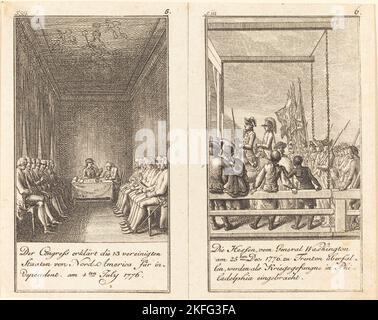 Die Geschichte der Vereinigten Staaten, 1783/1784. Stockfoto