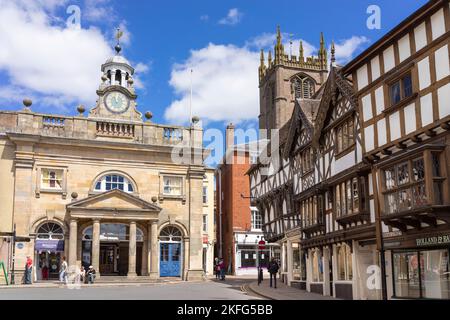 Ludlow shropshire Ludlow Museum im Buttercross-Gebäude Bodenhams und St. Laurence Church Ludlow Shropshire England GB Europa Stockfoto