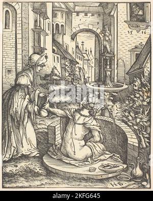 Bathsheba bei ihrem Bad, 1519. Stockfoto