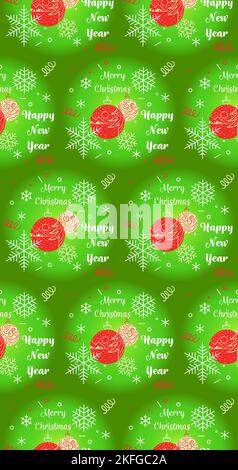 Neujahr Verpackungspapier Frohe Weihnachten, nahtlose Vektor-Hintergrund Stock Vektor