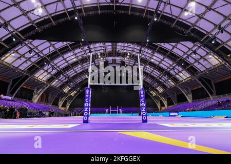Manchester, Großbritannien. 18.. November 2022. Allgemeiner Blick in Manchester Central vor dem Finale der Rugby League-Weltmeisterschaft 2021 im Rollstuhl Frankreich gegen England in Manchester Central, Manchester, Großbritannien, 18.. November 2022 (Foto von Mark Cosgrove/News Images) in Manchester, Großbritannien am 11/18/2022. (Foto von Mark Cosgrove/News Images/Sipa USA) Quelle: SIPA USA/Alamy Live News Stockfoto
