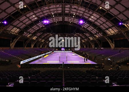 Manchester, Großbritannien. 18.. November 2022. Allgemeiner Blick in Manchester Central vor dem Finale der Rugby League-Weltmeisterschaft 2021 in Manchester Central, Manchester, Großbritannien, 18.. November 2022 (Foto von Mark Cosgrove/Nachrichtenbilder) Credit: News Images LTD/Alamy Live News Stockfoto