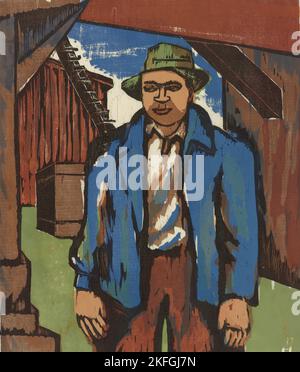 Man at Construction, ca. 1935 - 1943. Stockfoto