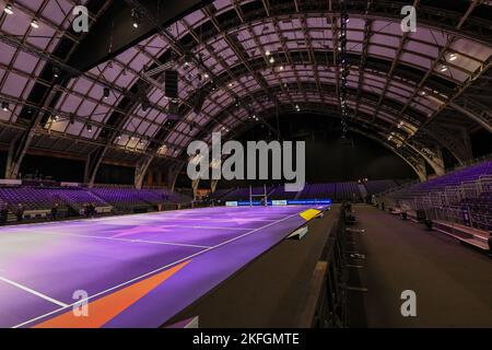 Manchester, Großbritannien. 18.. November 2022. Allgemeiner Blick in Manchester Central vor dem Finale der Rugby League-Weltmeisterschaft 2021 im Rollstuhl Frankreich gegen England in Manchester Central, Manchester, Großbritannien, 18.. November 2022 (Foto von Mark Cosgrove/News Images) in Manchester, Großbritannien am 11/18/2022. (Foto von Mark Cosgrove/News Images/Sipa USA) Quelle: SIPA USA/Alamy Live News Stockfoto