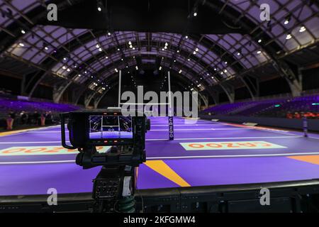 Manchester, Großbritannien. 18.. November 2022. Allgemeiner Blick in Manchester Central vor dem Finale der Rugby League-Weltmeisterschaft 2021 im Rollstuhl Frankreich gegen England in Manchester Central, Manchester, Großbritannien, 18.. November 2022 (Foto von Mark Cosgrove/News Images) in Manchester, Großbritannien am 11/18/2022. (Foto von Mark Cosgrove/News Images/Sipa USA) Quelle: SIPA USA/Alamy Live News Stockfoto
