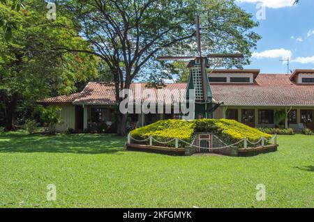 Holambra-sp,brasilien-November 17,2022: Soziales Zentrum von holambra-sp eine Stadt, die als brasilianische Blumenstadt mit holländischer Kultur bekannt ist. Stockfoto