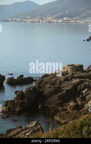 Garitta Tedesca, römische Ruinen im Parco Regional di Gianola e Monte di Scauri, Italien Stockfoto