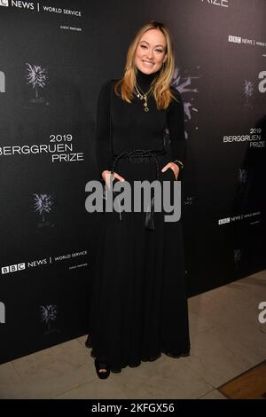 Olivia Wilde nimmt an der Gala zum Berggruen-Preis für Philosophie und Kultur in der New York Public Library am 16. Dezember 2019 in New York City Teil. Stockfoto