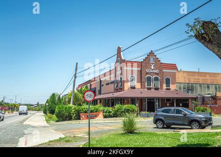 Holambra-sp,brasil-November 17,2022 Brauerei "traat Beer", die holambra-sp ist eine Stadt bekannt für die Stadt der brasilianischen Blumen, Foto von Site Entra Stockfoto