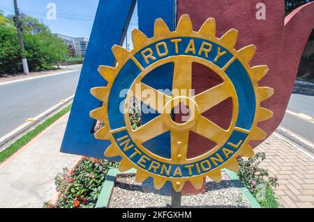 Holambra-sp, brasilien-November 17,2022 Vorstand des Rotary Club von holambra-sp eine Stadt bekannt für die Stadt der brasilianischen Blumen, Foto des Eingangs Stockfoto