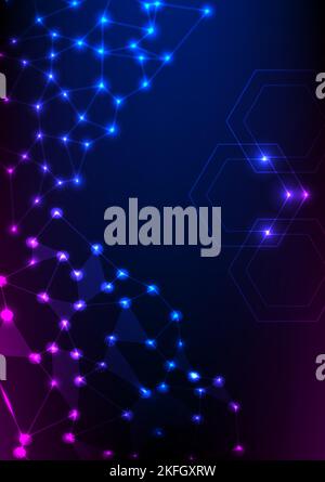 Frohe Weihnachten Feier online Internet Kommunikation Netzwerk futuristische Technologie Web Hintergründe Tapete Vektor Illustration Stock Vektor