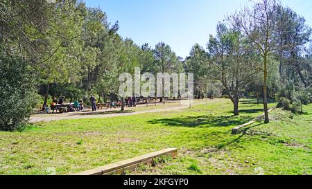 Naturpark Sant Llorens de Munt i l'Obac, Bages, Moyanés; Comarca del Valles Occidental, Barcelona, Katalonien, Spanien, Europa Stockfoto