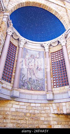 Blick auf die Labour-Universität von Gijón; Fürstentum Asturien, Asturien, Spanien, Europa Stockfoto