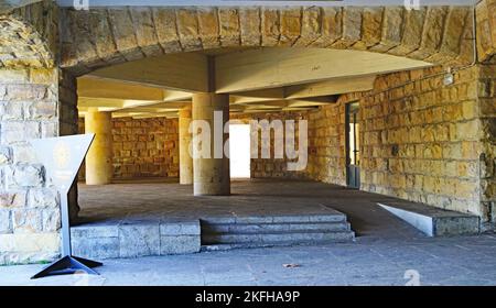 Blick auf die Labour-Universität von Gijón; Fürstentum Asturien, Asturien, Spanien, Europa Stockfoto