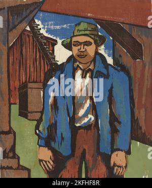 Man at Construction, ca. 1935 - 1943. Stockfoto