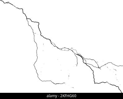 Rustikale geknackte Vektorstruktur mit vielen Rissen und Kratzern. Abstrakter Hintergrund. Gebrochene und beschädigte Oberfläche. Alter Hintergrund. Vektorgrafik illustrat Stock Vektor