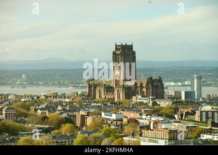 Iverpool Cathedral Anglikanische Diözese Liverpool, erbaut auf dem St. James's Mount in Liverpool, Stockfoto