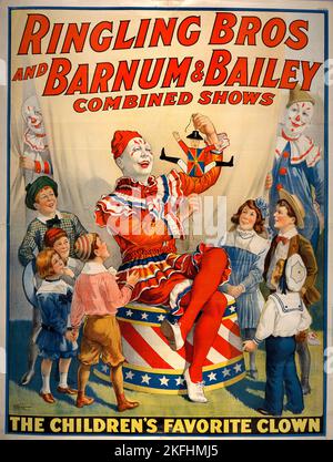 Ringling Bros und Barnum &amp; Bailey zusammen zeigt Zirkusposter, c1920. [Herausgeber: Strobridge Litho Co.; Ort: Cincinnati [Ohio]] Stockfoto